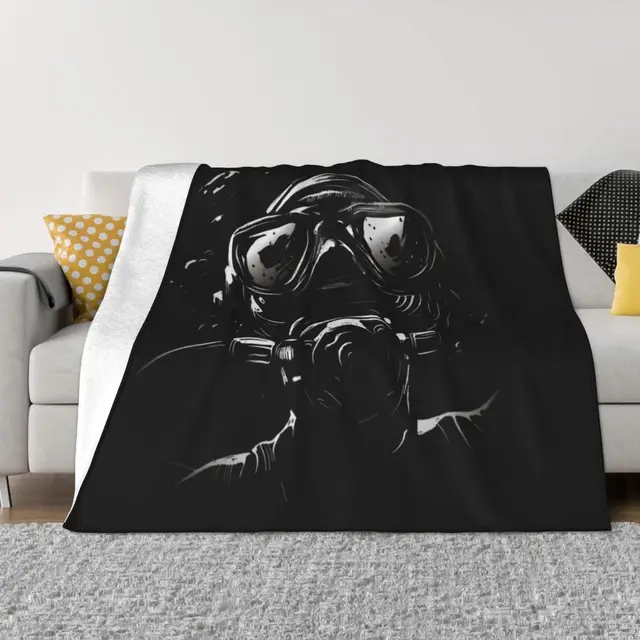 Realistic Diver Face Dive Blankets: A Versatile and Stylish Addition to Your Home