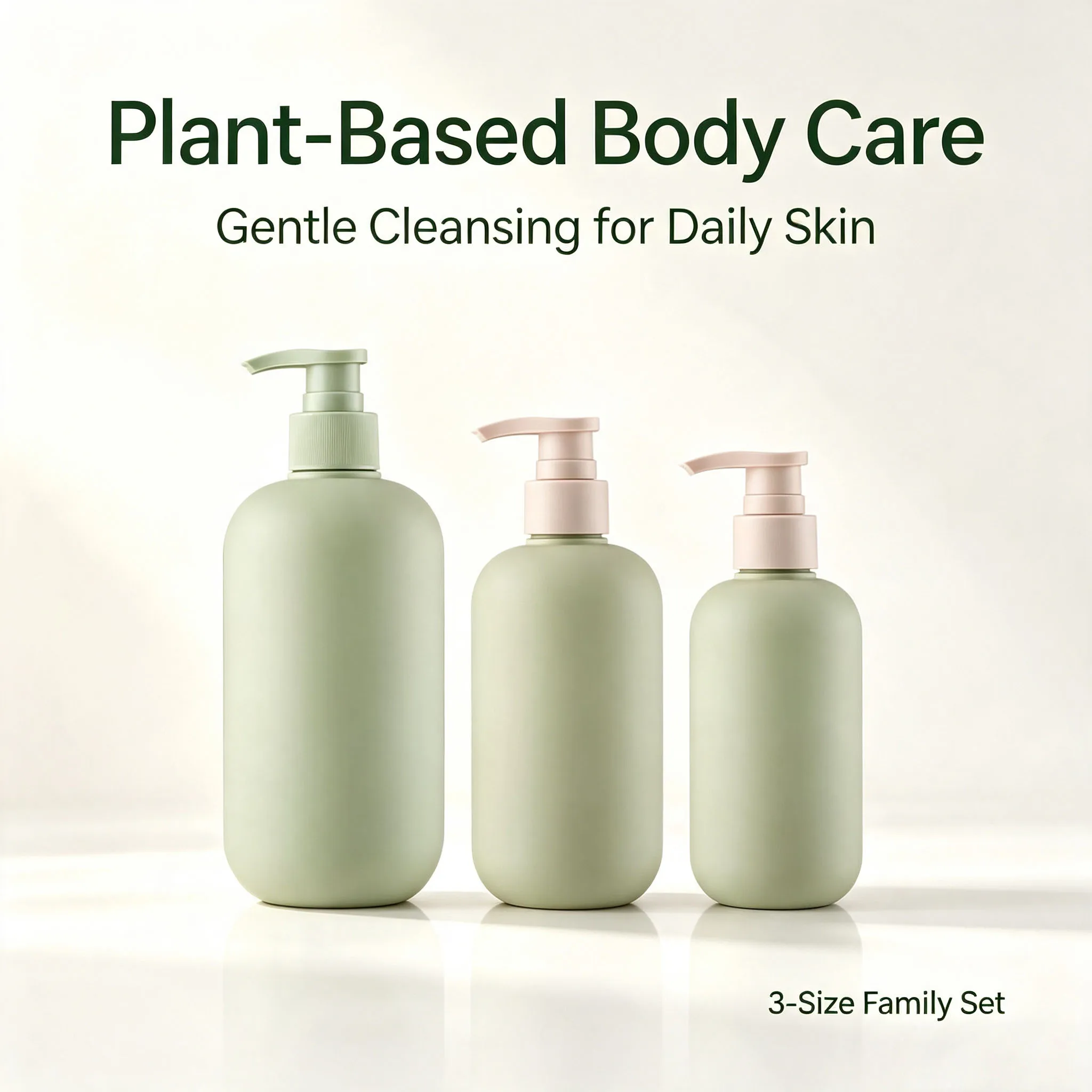 Travel-Size Refillable Plastic Bottle Set – 3-Pack (200ml, 300ml, 500ml) for Shampoo, Lotion, and Shower Gel