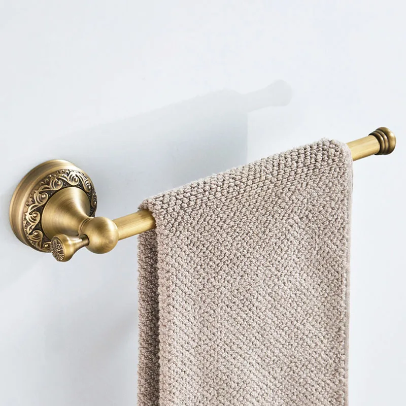 1pc Brass Bronze Towel Holder Bathroom Accessories Antique Towel Ring Towels Bar Vintage Rack Paper Holder Rack