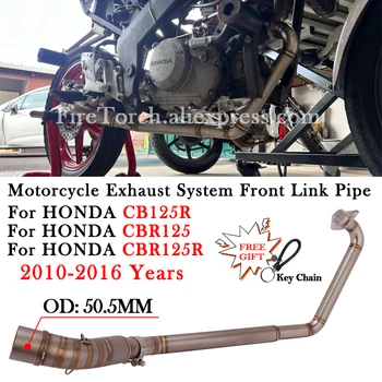 Slip-On Motorcycle Exhaust Modify Muffler Escape Front Middle Link Pipe For HONDA CBR125 CBR125R CB125R CBR 125 125R 2010 - 2016