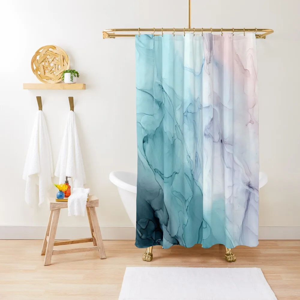 

Beachy Pastel Flowing Ombre Abstract 1 Shower Curtain Bathroom Curtains For Shower