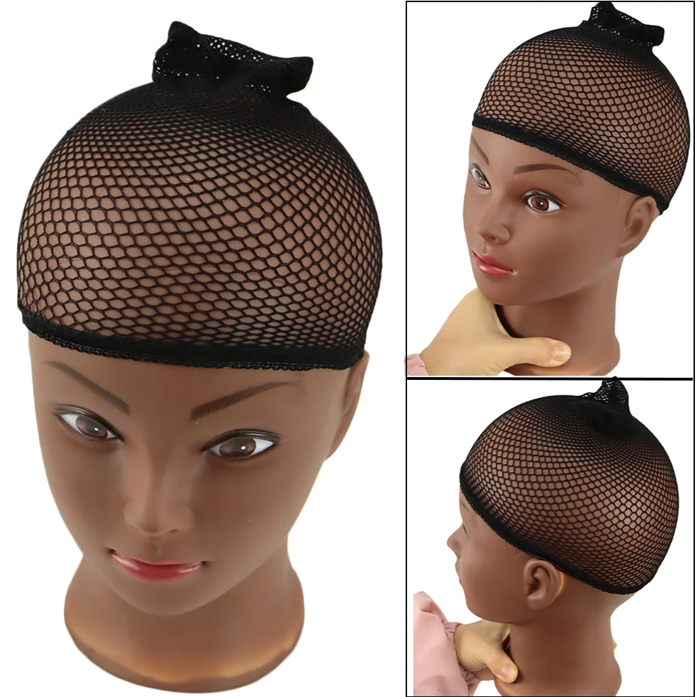 2/3/6Pcs Black Mesh Wig Caps Net Quality Hairnets With Elastic Mesh Weaving Wig Hair Net Making Caps For Women Halloween Cosplay hair nets