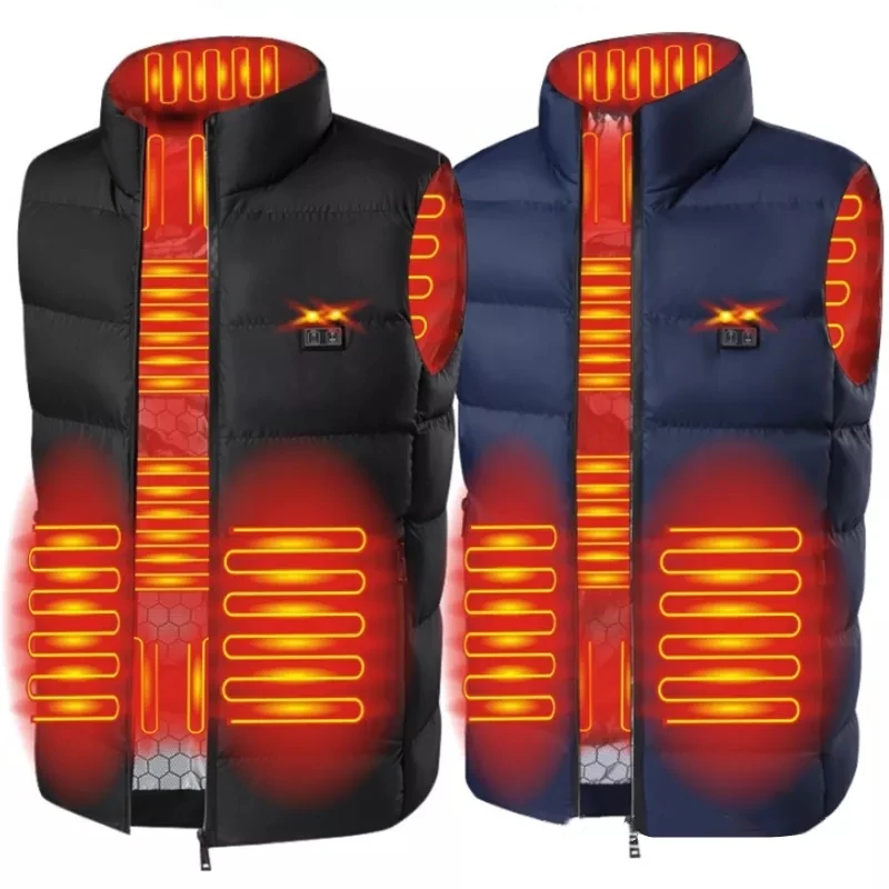 9 Areas Heated Vest Jacket USB Men Winter Electrically Heated Thermal Waistcoat for Hunting Hiking Warm Hunting Jacket electric heated jacket casual jacket