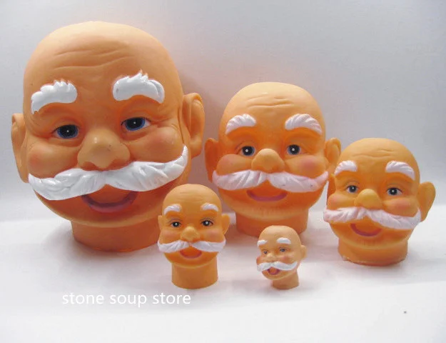 3D Vinyl Santa Claus Head Christmas Decorations 1pc