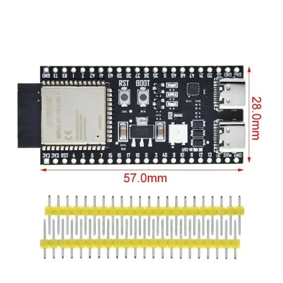 Фото ESP32-S3- DevKitC-1 N16R8 для Arduino WiFi + Bluetooth IoT Dual Type-C, макетная плата, модуль Core Board №2