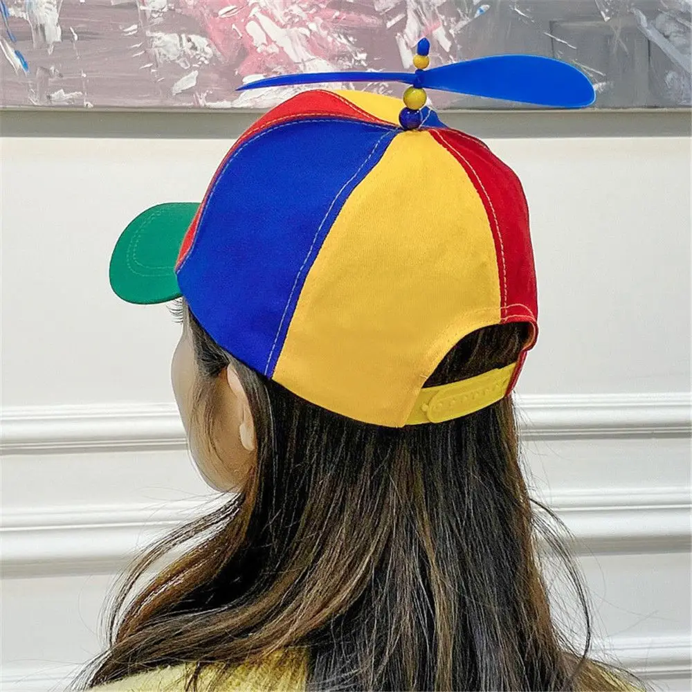Funny Propeller Baseball Hat For Men – White Adjustable Cap With Spinning Propeller, Multi-Color Design – Novelty Gift & Summer Sun Protection - View #2