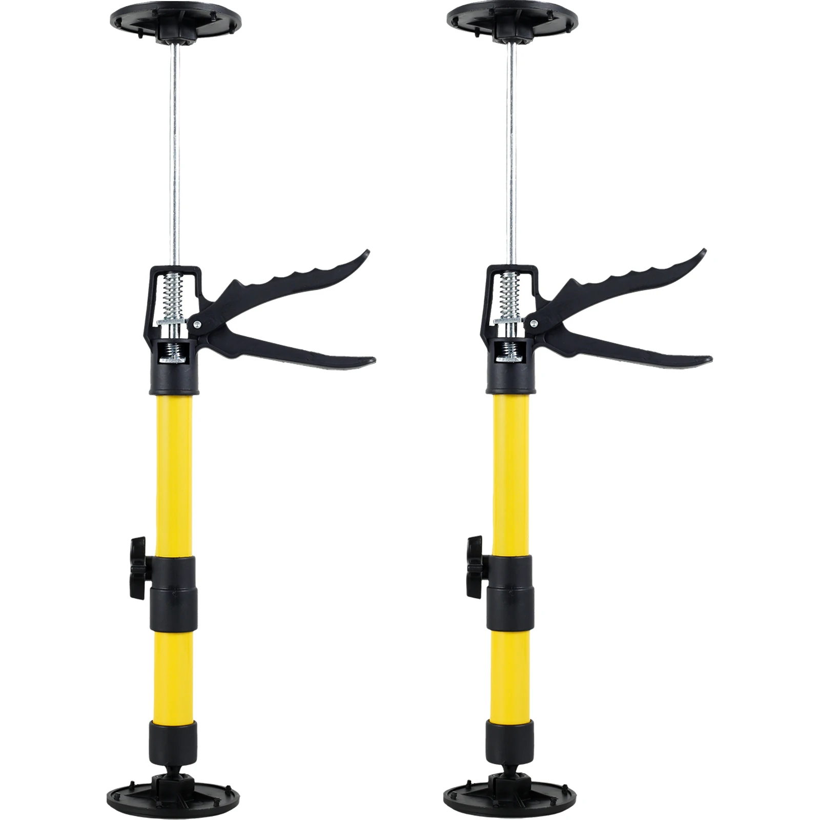 2 Pôles De Support Télescopiques En Acier Inoxydable 50-115 Cm - Pour Cadres De Porte, Plafonds, Armoires - Avec Patins Anti-glisse