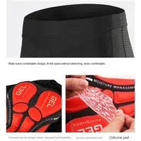 Shorts de cyclisme respirants pour hommes, sous-vêtements de cyclisme, coussretours de gel 5D, antichoc, sous-pantalon de vélo, VTT, équipement de vélo de route 3