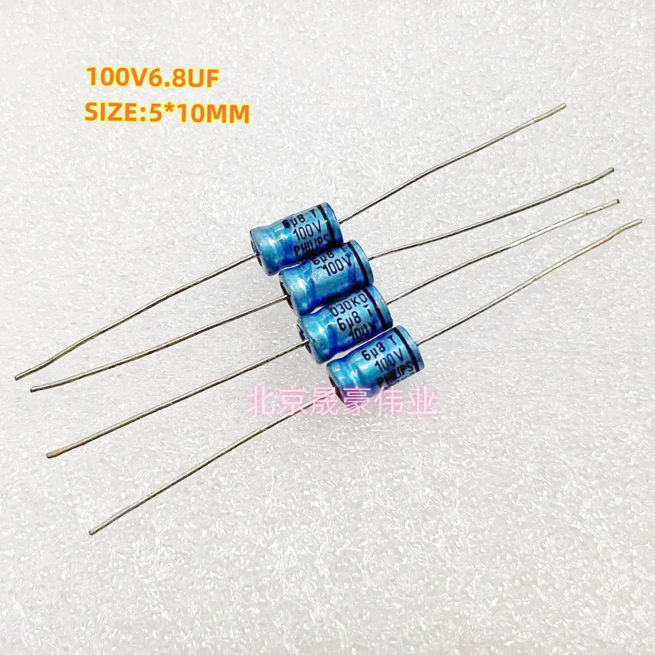 10pcs 6.3V68UF 6.8UF/100V Axial Audio Electrolytic Capacitor 100V6.8UF 030 Series 68UF/6.3V Size: 5 * 10mm