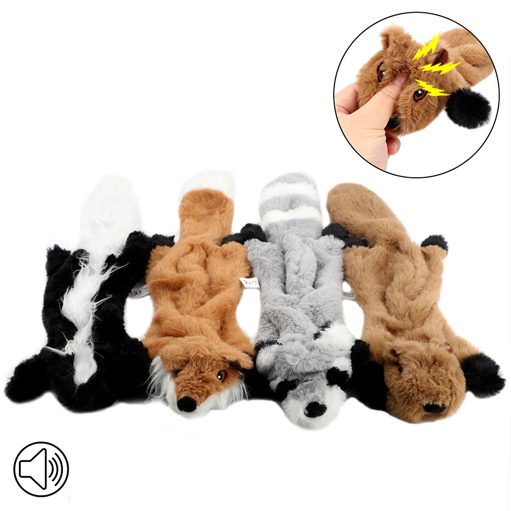 

Squeaky Whistling Involved Squirrel New Cute Plush Toys Dog Toys Squeak Pet Squirrel Raccoon Fox Skunk Animal Plush Toy