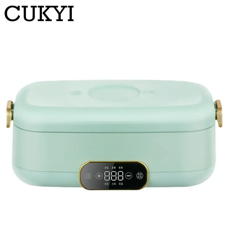 Cooking Pot Multifunctional Cooking pot 12Hours Reservation Keep Warm Rice cooker Reheat Lunch box Hot pot Stir-Frying pan BBQ Grill Skillet