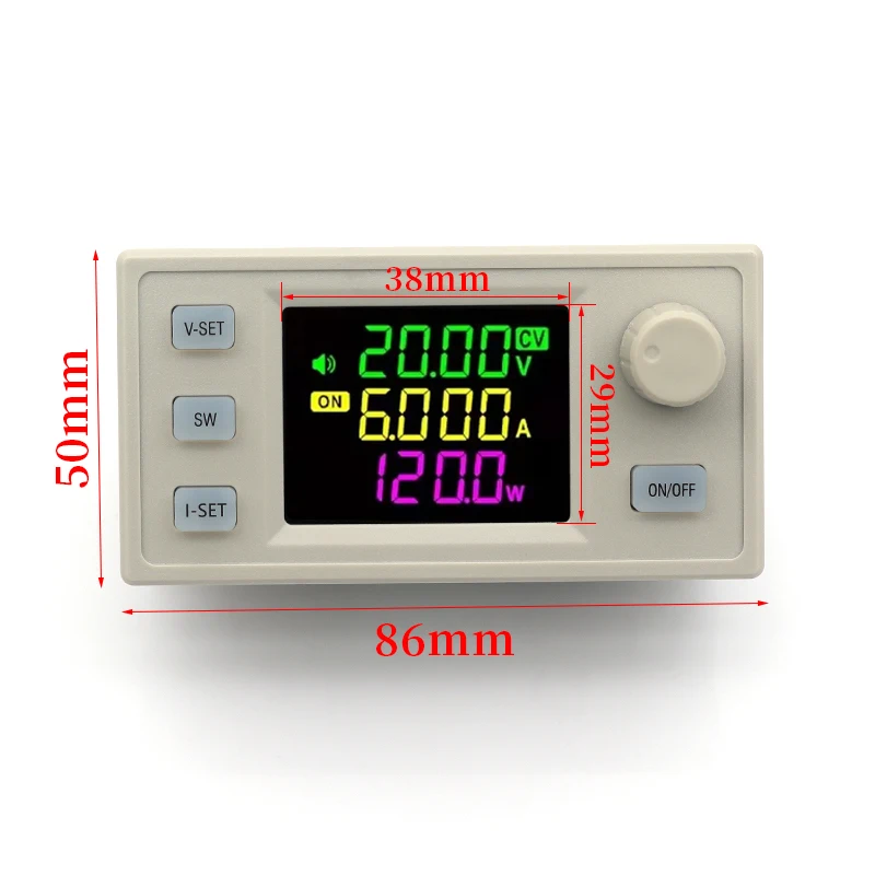 SK120X DC DC 벅 부스트 컨버터 CC CV 0.6-30V 6A 5V 6V 12V 24V 전원 모듈 조정 가능한 규제형 실험실 전원 공급 장치