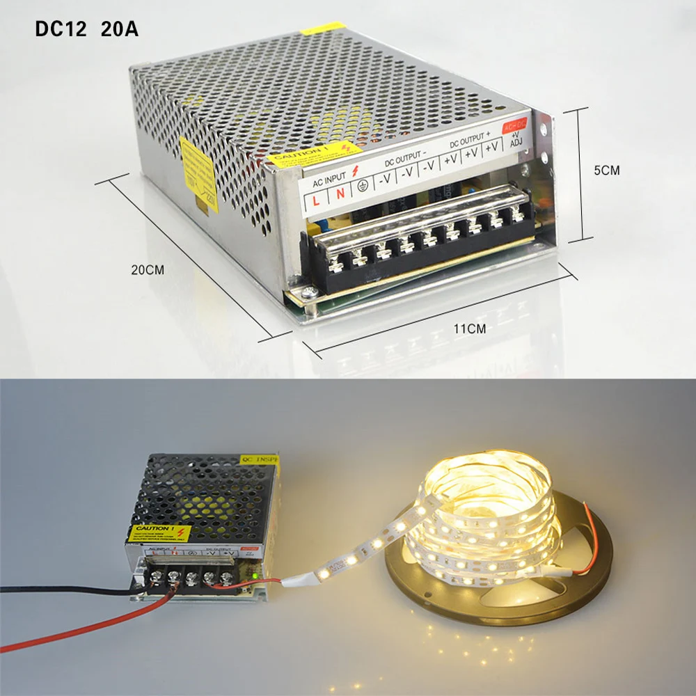 AC100V-265V 스위칭 전원 변압기, DC 12V 전원 어댑터 컨버터, LED 스트립 라이트, LED 드라이버
