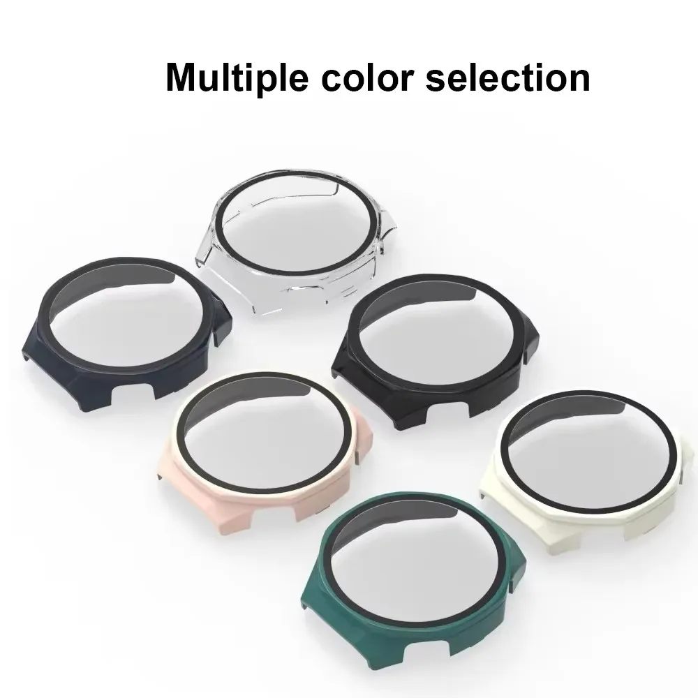 화웨이 워치 GT5 프로 42mm 46mm용 케이스, 강화유리 흠집 방지 필름 범퍼 보호 커버 (화웨이 워치 GT 5 41mm 46mm 호환)