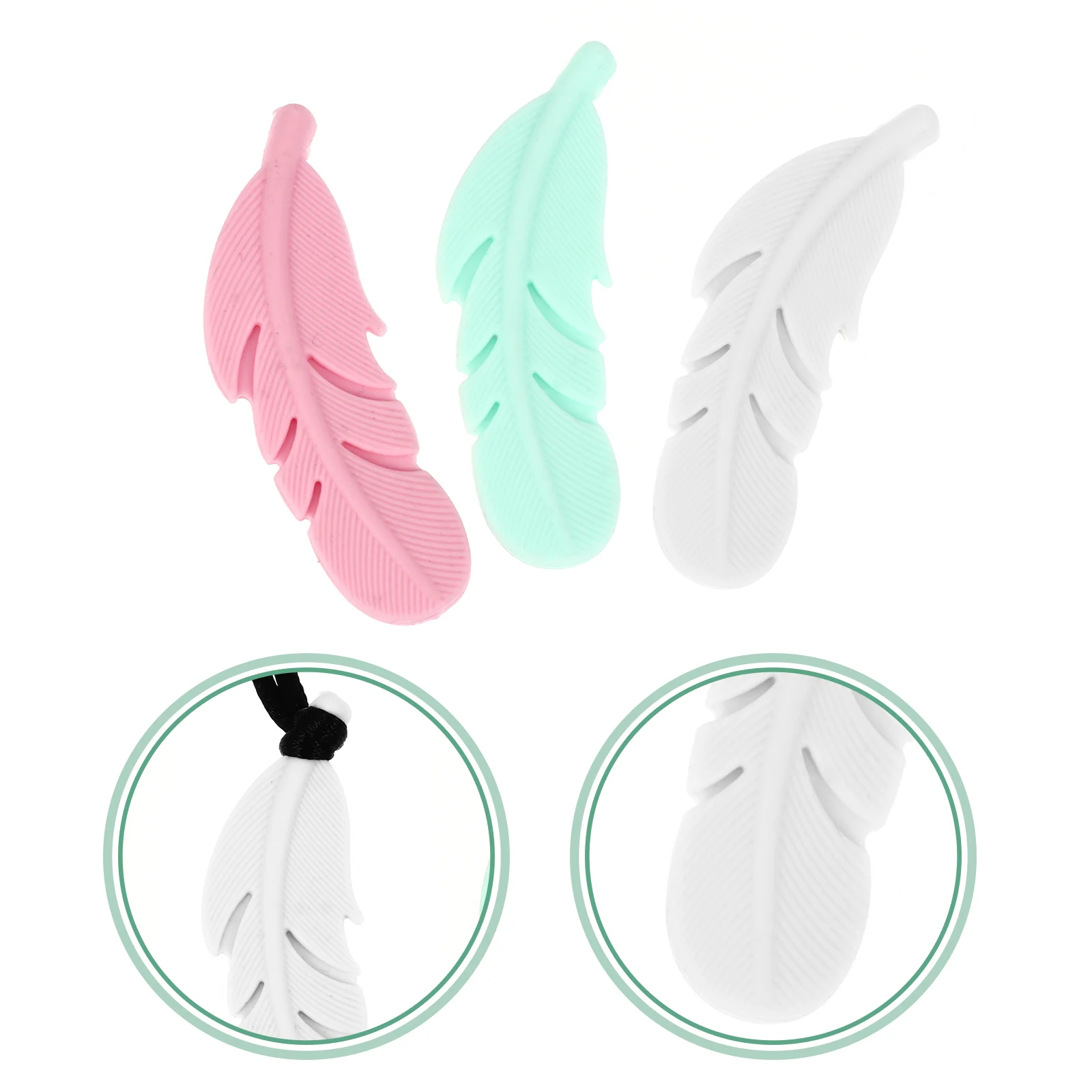 

3 Pcs Silicone Necklace Toddler Toy Baby Teething Accessories Molar Teether Silica Gel Newborn Chew
