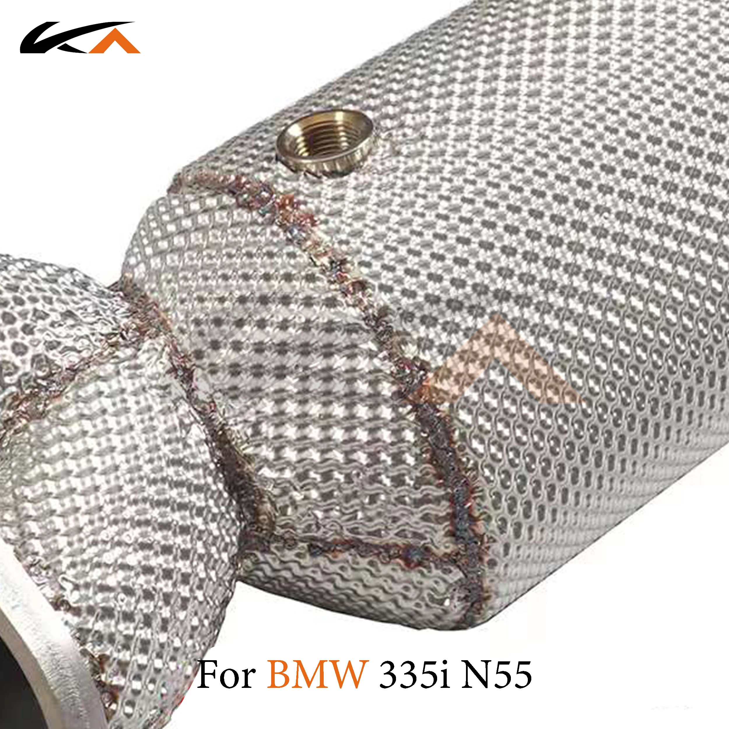 KA 튜닝 다운파이프 배기 스테인리스 스틸 헤더, BMW 335i e92 n55 3.0t 성능 자동차 부품, 열 차폐 촉매 작용