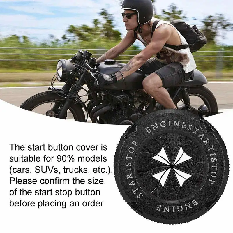 Car Moto Engine Start Stop Button Cover Ignition Switch Blade-type Rotatable Protection Interior Switch Rotation Cover Decor