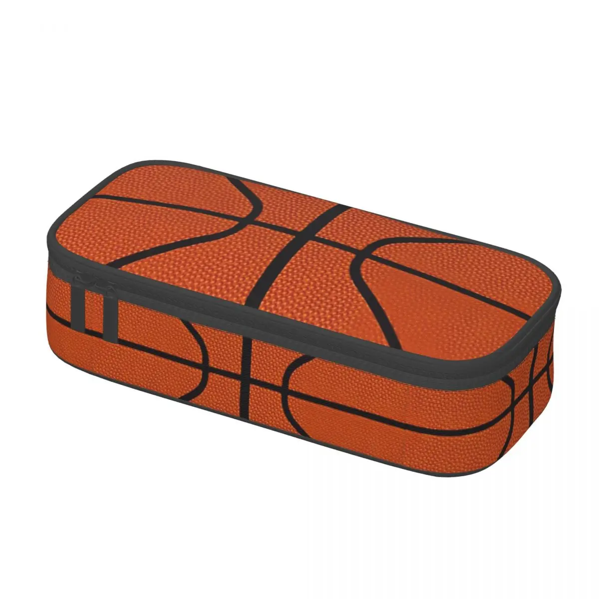 Basketball Dots Round School Pencil Case Boy Girl Big Capacity Physical culture Pencil Pouch Students Stationery