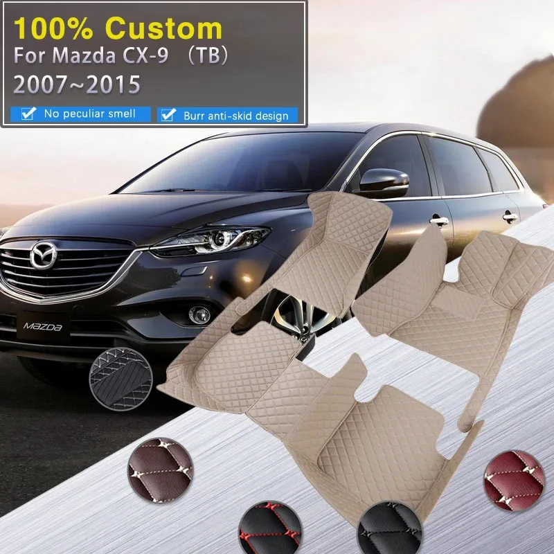 

Car Floor Mats For Mazda CX-9 CX9 CX 9 TB 2007~2015 Rug Carpet Anti Dirty Pads Leather Auto Mat Interior Parts Car Accessories
