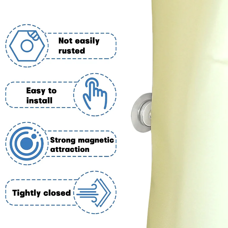 Curtain Clip Magnetic Button Nail Free Detachable Magnet Buckle Adjustment Buttons Accessories Fix Curtain 1-8pcs curtain clips,curtain buckle,curtain accessories,curtain fasteners