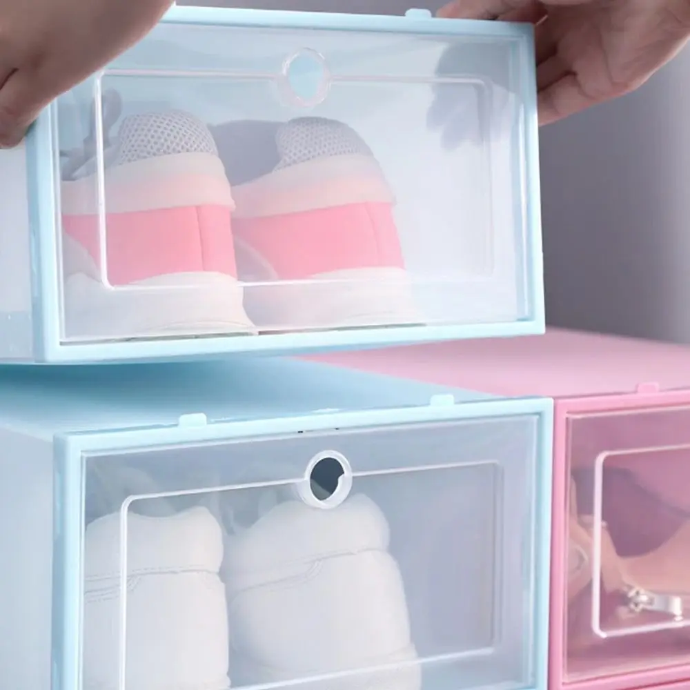 Shoe Organizer Thickened Drawer Case Foldable Clear Dustproof Plastic For Shoes Shoe Cabinet Rack shoe rack shoe organizer shoe cabinet