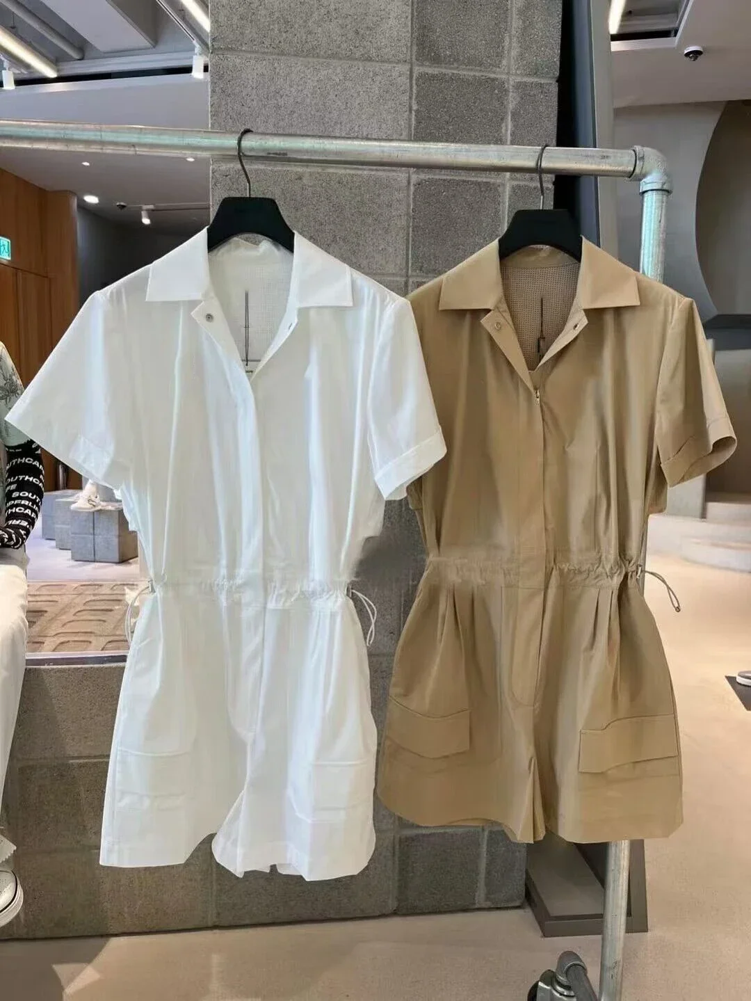 

Golf Women's Trendy and Cool Summer Zippered Woven Short Sleeved Jumpsuit Thin Style