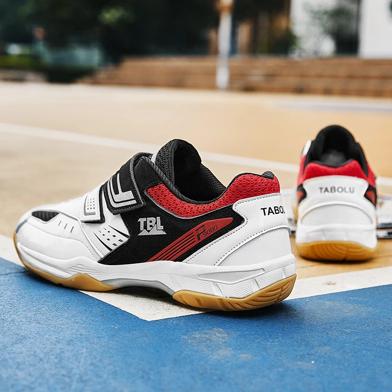 Men Tennis Sneakers Professional Non Slip Tennis Training Shoes Shock-Absorbant Velcro Woman Shoe Badminton Outdoor