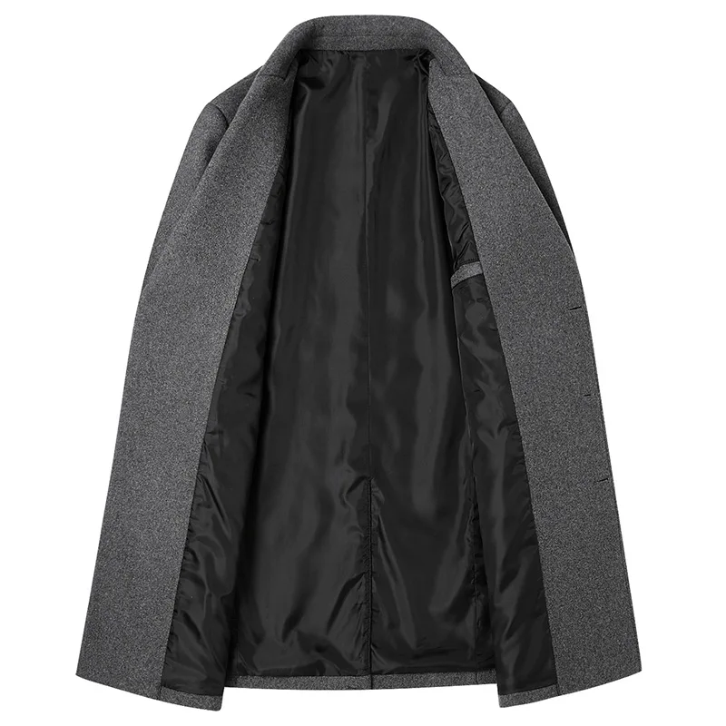 Men Trench Coats Double Breasted Jackets Casual Cashmere Blends Business Long Jackets Men Leisure Overcoats Male Fit Blends 4XL