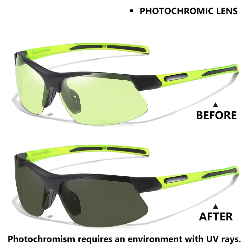 Luxury Brand Day Night Cycling Sunglasses Photochromic Men Women