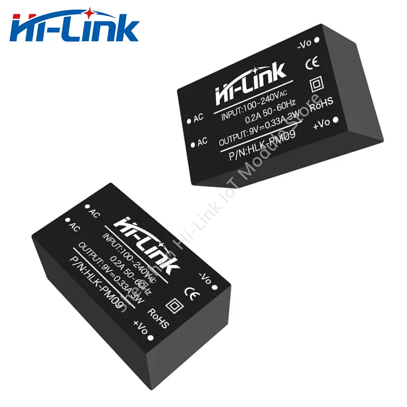 Hilink AC DC 220V to 9V Power Supply Module HLK-PM09 Mini Size Adjustable High Efficiency Step Down Converter