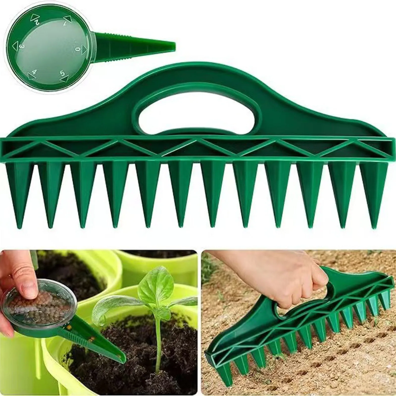 Sowing Hole Puncher Multi Dibbers 12 Hole Hand Dibber Plant Dibber Yard Tool For Planting Planting Bulbs Vegetable Garlic 비료살포기