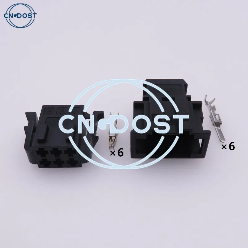 

1 Set 6 Way 1-929627-1 1-929621-1 Auto Plug Wiring Harness Plug AC Assembly For Audi Electric Ventilatio Seat Switch Connector