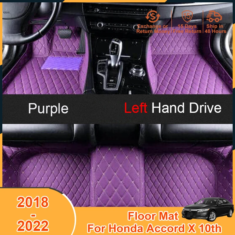 

2018-2022 Foot Pad for Honda Accord X 10th 2018 2019 2020 2021 2022 Accessories Carpets Floor Mats XPE Leather Cover Scratch