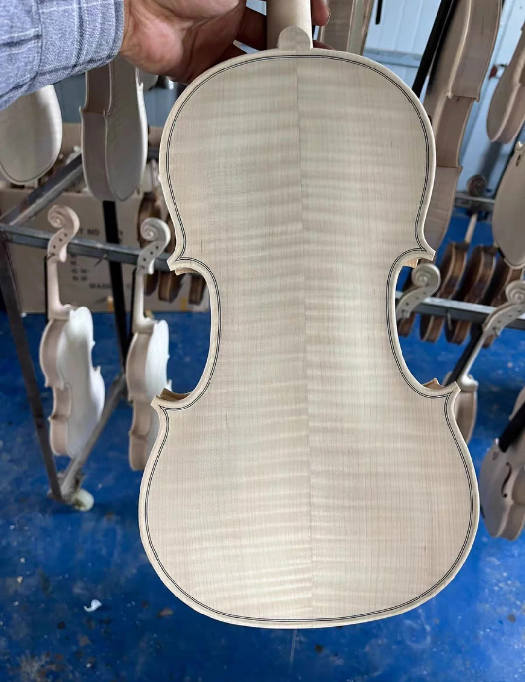 over 30 years All European Wood Violin 4/4 Guarneri 1743 professional Handmade white embryo unfinished violin Ebony Fingerboard