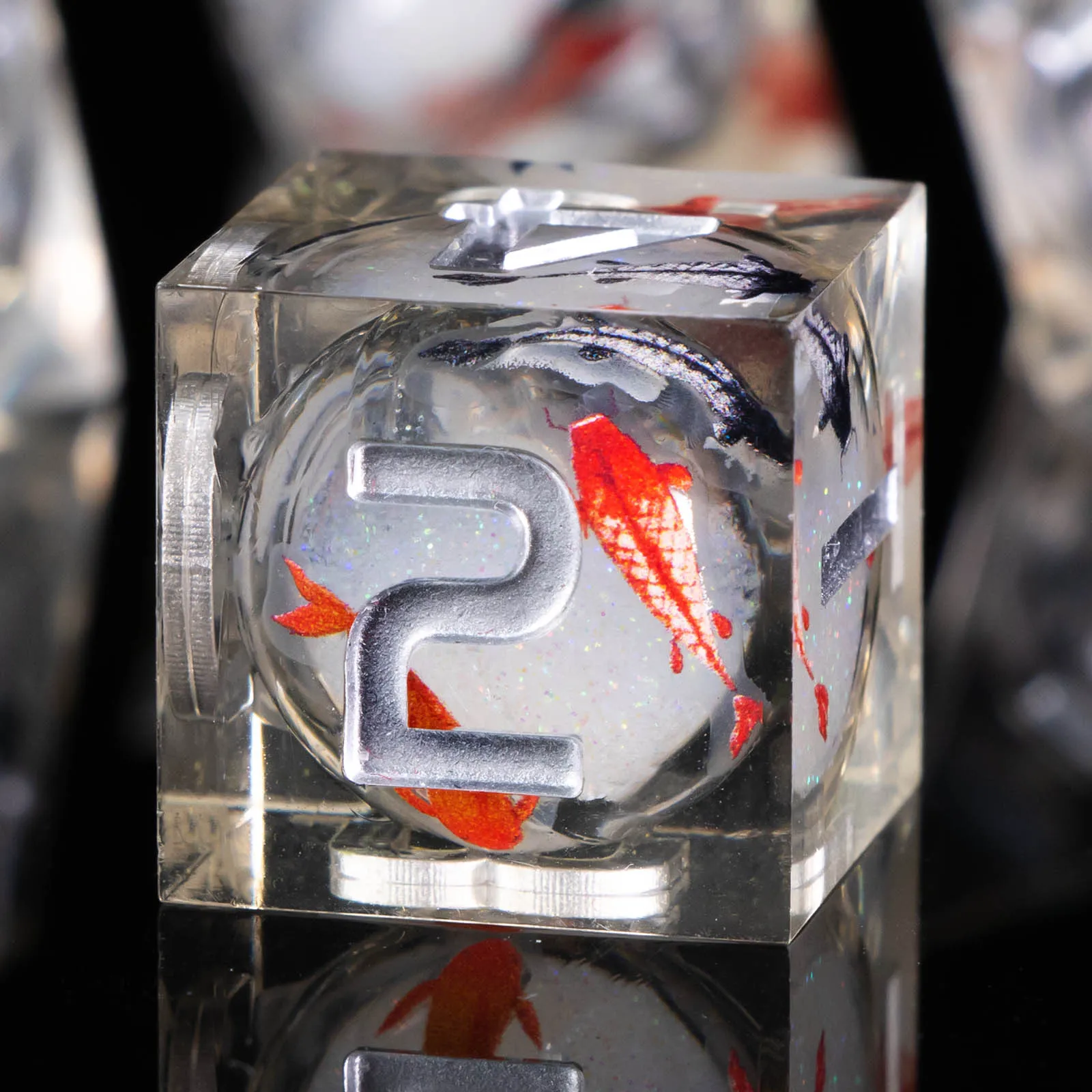 Colorful D and D Resin Liquid Flow Core Dice Role Playing Games DND Dungeon and Dragon Pathfinder Accessory For Polyhedral D&D game dice dice set acrylic dice