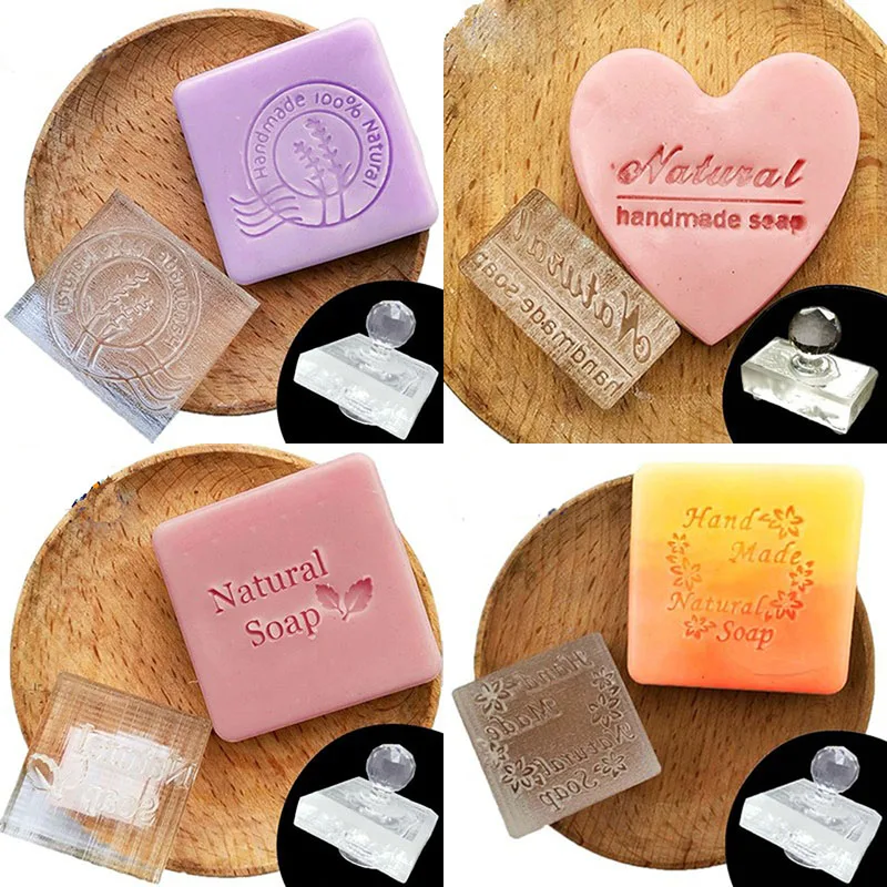 Personalised Custom Flower English Letter Series Soap Stamp Sealing Seal Mold For Diy Handmade Soap Making Supplies Kits Tools