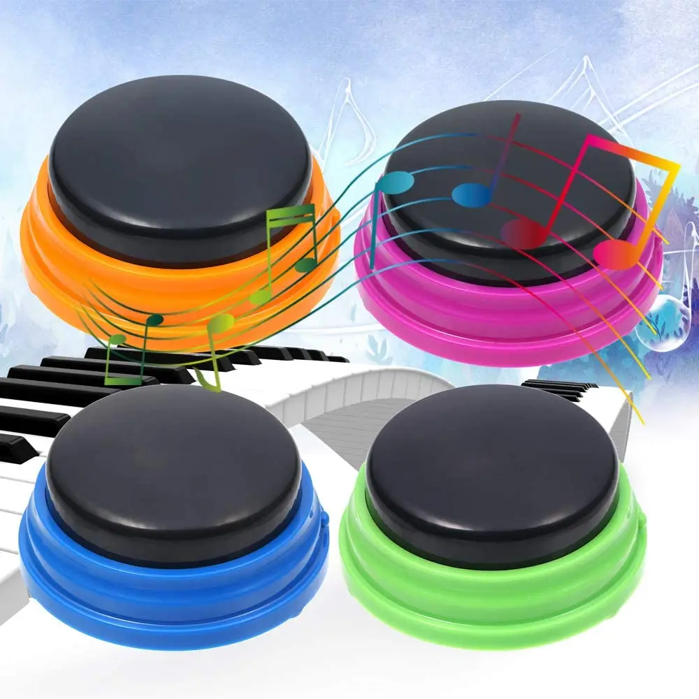 Recordable Talking Easy Carry Voice Recording Sound Button for Kids Pet Dog Interactive Toy Answering Buttons Party Noise Makers