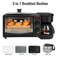 Machine à petit-déjeuner multifonctionnelle électrique 3 en 1 pour la maison, machine à sandwich, cafetière multifonction, four à pain, pizza, poêle à frire 5