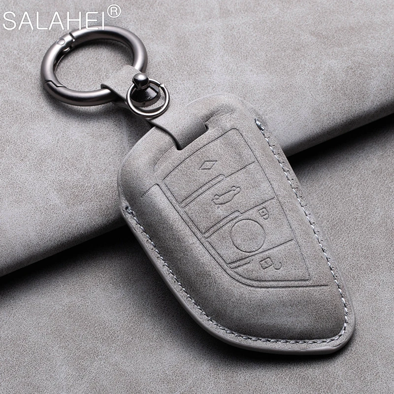 

New Sheepskin Car Key Case Cover Fob For BMW 1 3 7 Series X1 X3 X5 X6 X7 F20 F15 F16 F48 G20 G30 G01 G02 G05 G11 G32 Accessories