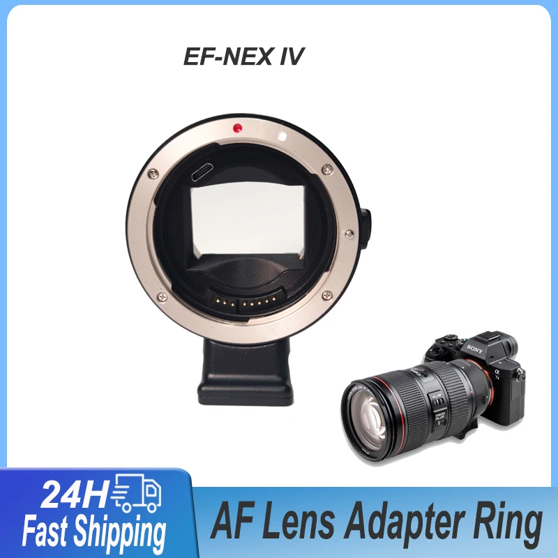 Ef-Nex Iv Af Auto Focus Obiettivo Della Fotocamera Anello Adattatore Per Obiettivo Canon Ef Ef-S Per Sony E Mount A7Riii A7S Ii A9 Nex7 A6300 A6000 A6