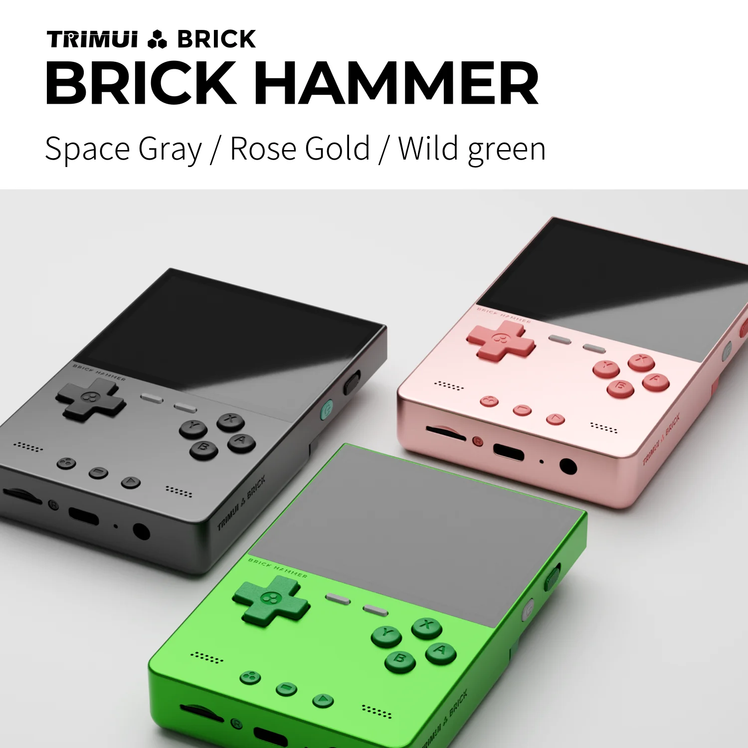 TRIMUI BRICK Hammer Portable Retro Game Player 3.2" 1024x768 IPS Full-Laminated Screen CNC Full Metal Body Open-Source_voghion.com