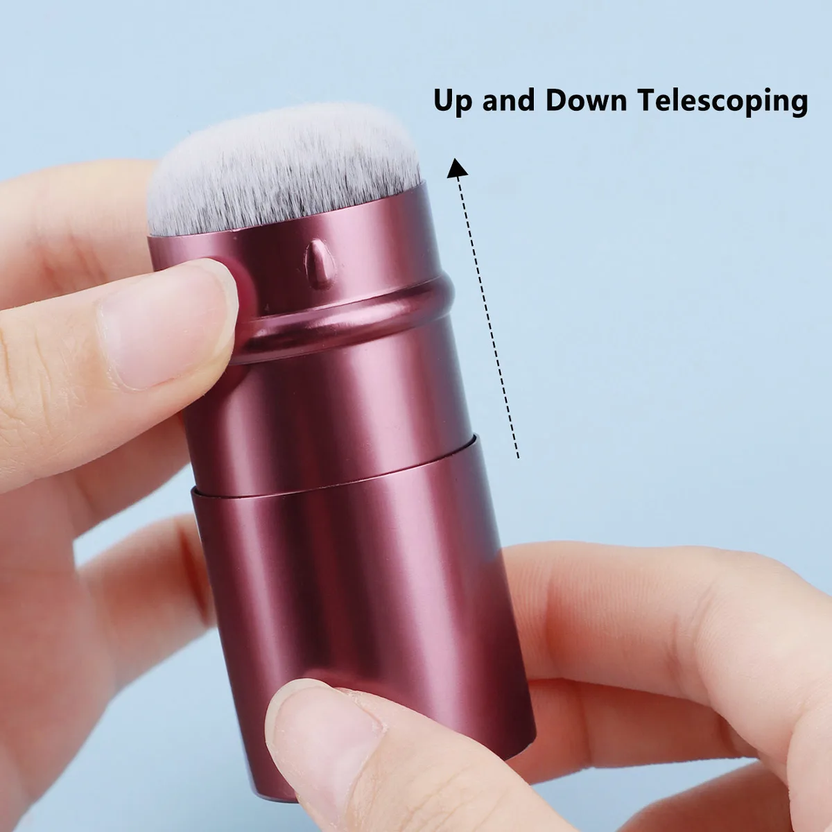 Retractable Kabuki Foundation Brush Travel Portable Multifunctional Makeup Brush For Liquid, Cream And Flawless Powder Cosmetics 6