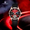 PAGANI DESIGN Tourbillon Men's Watches Gold Luxury Automatic Watch For Men Mechanical Wristwatch AR Sapphire Moon Phase Luminous