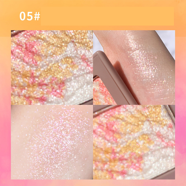 Highlighter Monochrome Eye Shadow Palette Face Body Makeup Waterproof Highlight Make up Contour Face High Gloss Powder