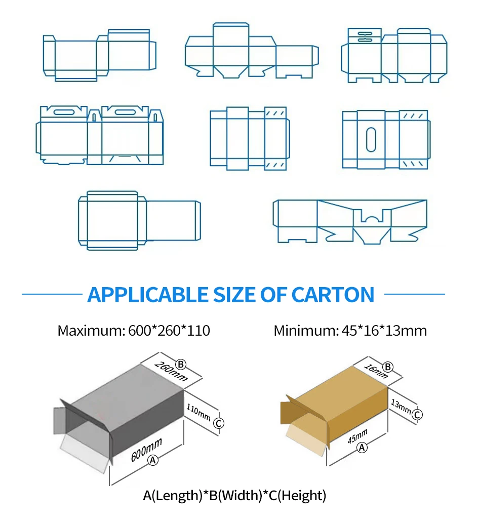 ZONESUN ZS-BP130D Máquina automática horizontal de envasado y sellado de cajas de cartón 