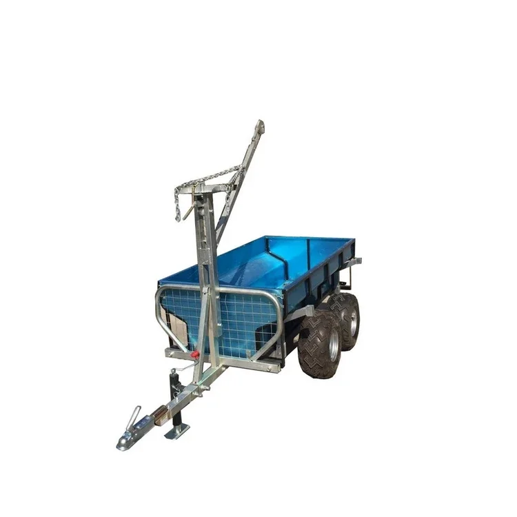 China ATV Garden Farm Poly Trailer Towed Behind Small Dump Trailer For Sale