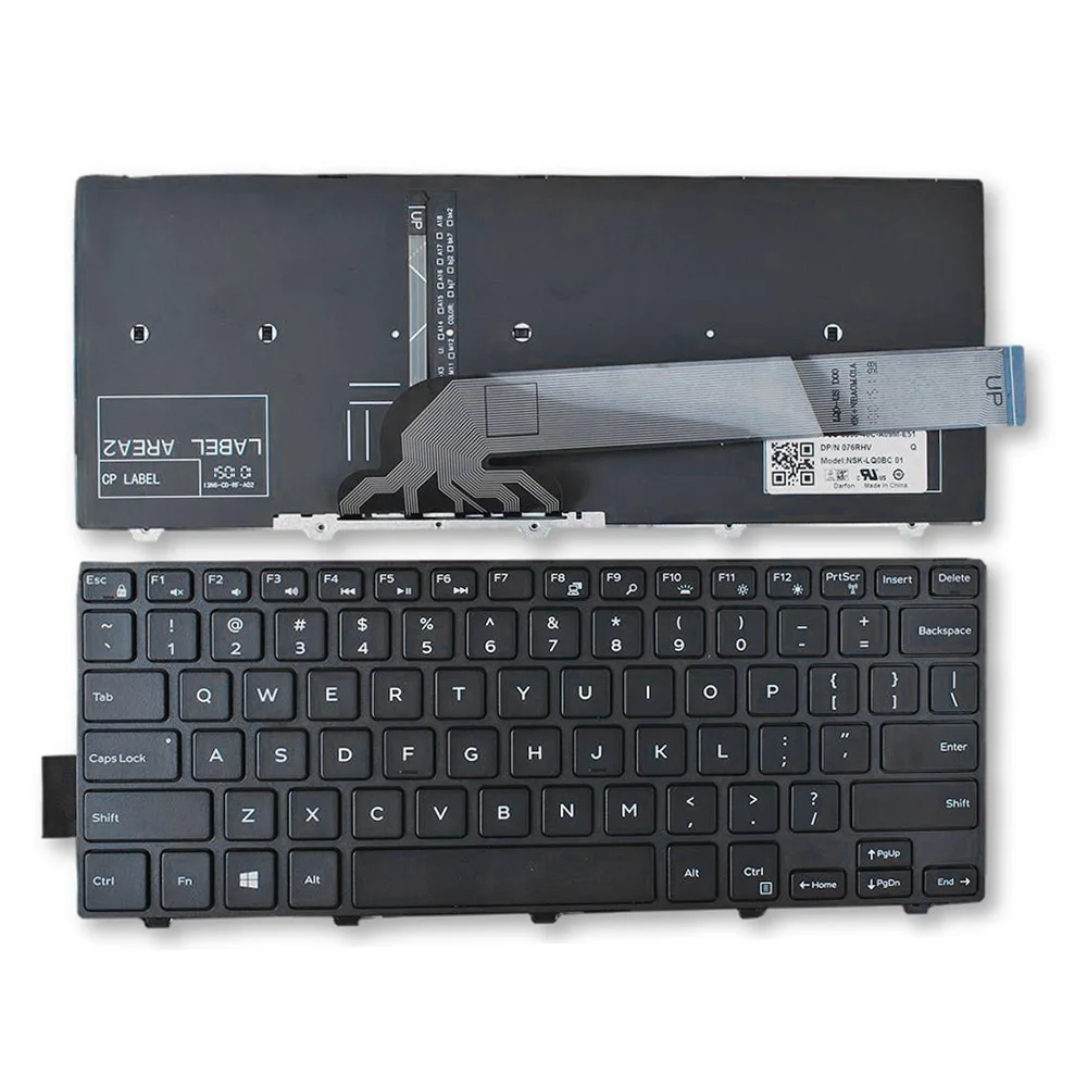 

Оригинальная новая английская клавиатура для ноутбука Dell Inspiron 14 3442 3450 5442 5445 5447 5448 3465 7447 5457, английская клавиатура с подсветкой