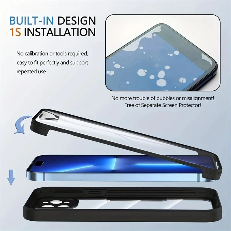 360 Full Cover Shockproof Dust-Proof Case with Screen Protection