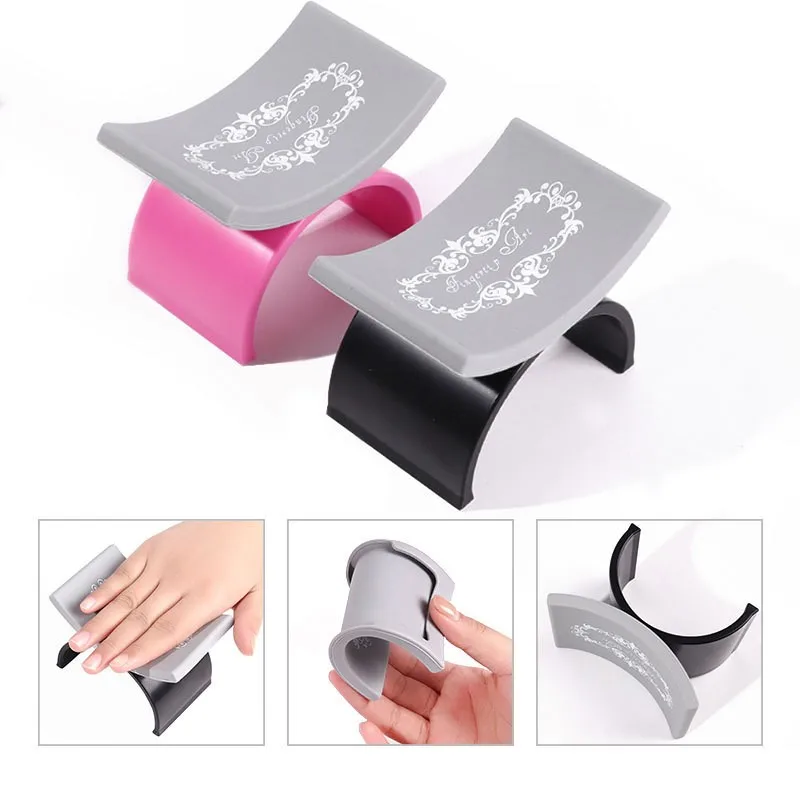 Nail Art Pillow U Shape Silicone Hand Arm Rest Holder Washable Soft Palm Rests Stand Salon Nail Tools Professional Equipment
