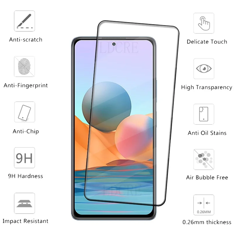 4 Stück für Xiaomi Redmi Note 10 Pro Glas Redmi Note 10 Pro Glas neue Voll abdeckung Kleber 9h HD für Displays chutz folie Redmi Note 10 Pro – Detail 2